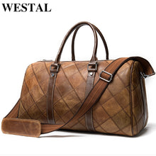 Load image into Gallery viewer, WESTAL leather duffle bag men's travel bag leather vintage weekend bag men's travel bags genuine leather luggage/overnight tote