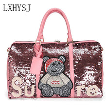 Load image into Gallery viewer, Women's Travel Bag Large Capacity Duffle Bags Fashion Sequins Luggage Pack High Quality Handbag Multifunctional Weekend Package