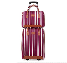 Load image into Gallery viewer, Trave suitcase with spinner wheels 20'' trolley luggage bag Oxford Women's weekend bag carry on luggage set Cabin suitcase bag