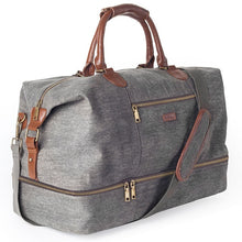 Load image into Gallery viewer, Mealivos Canvas Travel Tote Luggage Men's Weekender Duffle Bag with Shoe compartment