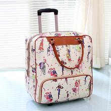 Load image into Gallery viewer, New women's travel bag suitcase, suitcase D' water cloth Oxford cloth rolling trolley case, PU leather - portable trailer box