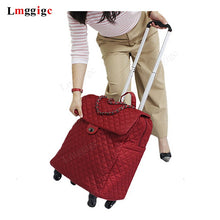 Load image into Gallery viewer, Women's чемодан 20 inch travel Suitcase Cabin Luggage Bag with Rolling  mala de viagem trip Trolley wheel Box чемодан на колесах
