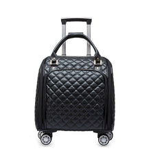 Load image into Gallery viewer, CHENGZHI 16" Inch Women's high quality PU leather  Rolling Luggage Spinner Handbags Suitcase Wheels Carry On Travel Bags
