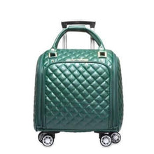 Load image into Gallery viewer, CHENGZHI 16" Inch Women's high quality PU leather  Rolling Luggage Spinner Handbags Suitcase Wheels Carry On Travel Bags
