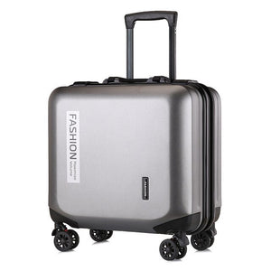 18 inch suitcase on wheels Cabin travel luggage PC carry-ons trolley bag fashion Women rolling luggage men's hardside suitcase