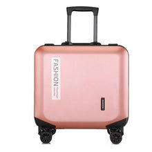 Load image into Gallery viewer, 18 inch suitcase on wheels Cabin travel luggage PC carry-ons trolley bag fashion Women rolling luggage men&#39;s hardside suitcase
