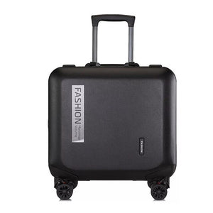 18 inch suitcase on wheels Cabin travel luggage PC carry-ons trolley bag fashion Women rolling luggage men's hardside suitcase