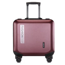 Load image into Gallery viewer, 18 inch suitcase on wheels Cabin travel luggage PC carry-ons trolley bag fashion Women rolling luggage men's hardside suitcase
