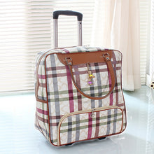 Load image into Gallery viewer, Women's Travel Bag Suitcase, Suitcase D' Water Cloth Oxford Rolling Trolley Case, PU Leather - Carrying Wheel Tow Box
