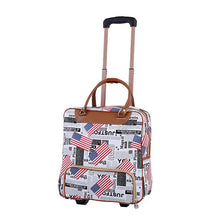 Load image into Gallery viewer, Women's Travel Bag Suitcase, Suitcase D' Water Cloth Oxford Rolling Trolley Case, PU Leather - Carrying Wheel Tow Box
