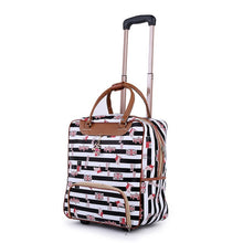 Load image into Gallery viewer, Women's Travel Bag Suitcase, Suitcase D' Water Cloth Oxford Rolling Trolley Case, PU Leather - Carrying Wheel Tow Box
