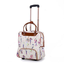 Load image into Gallery viewer, Women's Travel Bag Suitcase, Suitcase D' Water Cloth Oxford Rolling Trolley Case, PU Leather - Carrying Wheel Tow Box
