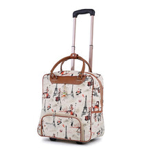 Load image into Gallery viewer, Women's Travel Bag Suitcase, Suitcase D' Water Cloth Oxford Rolling Trolley Case, PU Leather - Carrying Wheel Tow Box
