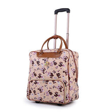 Load image into Gallery viewer, Women's Travel Bag Suitcase, Suitcase D' Water Cloth Oxford Rolling Trolley Case, PU Leather - Carrying Wheel Tow Box
