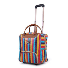 Load image into Gallery viewer, Women's Travel Bag Suitcase, Suitcase D' Water Cloth Oxford Rolling Trolley Case, PU Leather - Carrying Wheel Tow Box
