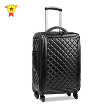Load image into Gallery viewer, 16"20"24inch on travel suitcase,PU leather vintage rolling luggage,Women's trolley,Universal wheel trolley case,unisex trunk,
