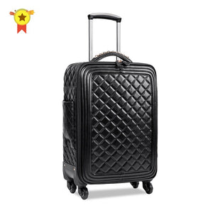 16"20"24inch on travel suitcase,PU leather vintage rolling luggage,Women's trolley,Universal wheel trolley case,unisex trunk,