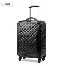 Load image into Gallery viewer, 16"20"24inch on travel suitcase,PU leather vintage rolling luggage,Women's trolley,Universal wheel trolley case,unisex trunk,
