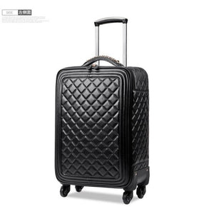 16"20"24inch on travel suitcase,PU leather vintage rolling luggage,Women's trolley,Universal wheel trolley case,unisex trunk,