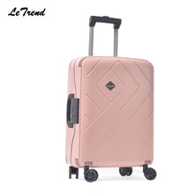 Load image into Gallery viewer, Letrend PP Suitcases Wheel Rolling Luggage Spinner Pink password Travel Bag 20/24/28 inch Cabin Trolley Fashion Women's Bags
