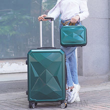 Load image into Gallery viewer, 20‘’22/24/26/28 inch Rolling luggage set travel suitcase spinner wheels trolley luggage bag case Diamond Silver suitcase Women's
