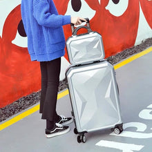 Load image into Gallery viewer, 20‘’22/24/26/28 inch Rolling luggage set travel suitcase spinner wheels trolley luggage bag case Diamond Silver suitcase Women's
