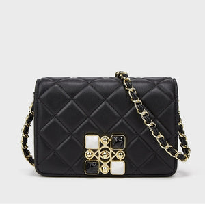 Fashion lock buckle Women's bag 2020 new girl small satchel Designer Lingge Chain Bag Shoulder Messenger Bag purses and handbags
