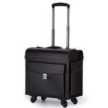 Load image into Gallery viewer, CHENGZHI 16" Inch  PU Leather Men Business Rolling Luggage Casters Cabin Wheel Suitcases Women's Travel Bag Carry On Trolley
