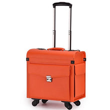 Load image into Gallery viewer, CHENGZHI 16" Inch  PU Leather Men Business Rolling Luggage Casters Cabin Wheel Suitcases Women's Travel Bag Carry On Trolley

