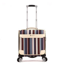 Load image into Gallery viewer, Universal wheels trolley luggage 18 commercial male women's small suitcase luggage,color rainbow travel luggage for women/men
