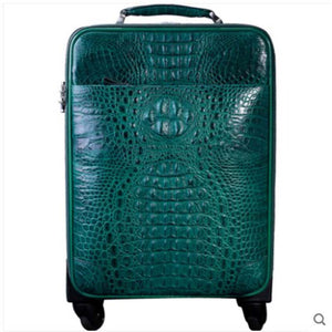 heimanba Alligator suitcase universal wheel men's and women's suitcases business zipper travel 18 inch password leather suitcase