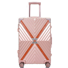 Load image into Gallery viewer, Letrend Aluminium Frame Spinner Rolling Luggage 24 inch Men Retro Travel Bag Trolley Cabin Suitcases Wheel Women's Handbag Trunk
