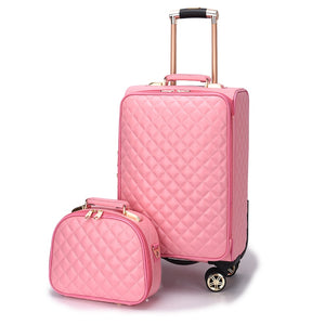 Women's fashion set of trolley case,Lady Cute suitcase,Small fresh Korean Trunk,Student Luggage,20"Boarding box,Exquisite gifts