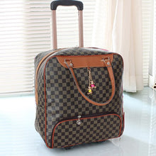 Load image into Gallery viewer, New women's travel bag suitcase, suitcase D' water cloth Oxford cloth rolling trolley case, PU leather - portable trailer box

